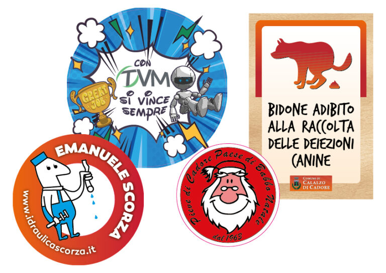 adesivi sagomati vari