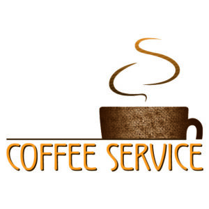 logo azienda di servizio catering per macchine di caffè