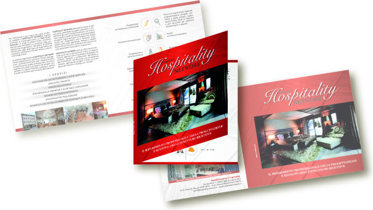 pieghevole quadrato per associazione di informazione guida per strutture alberghiere