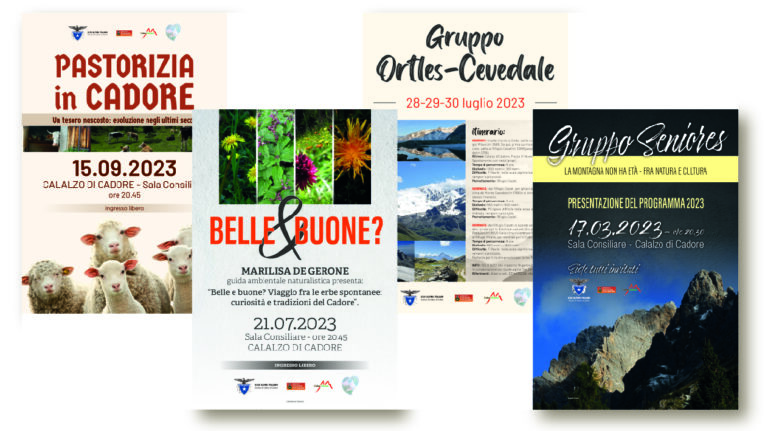 manifesti in formato A3 per eventi del CAI