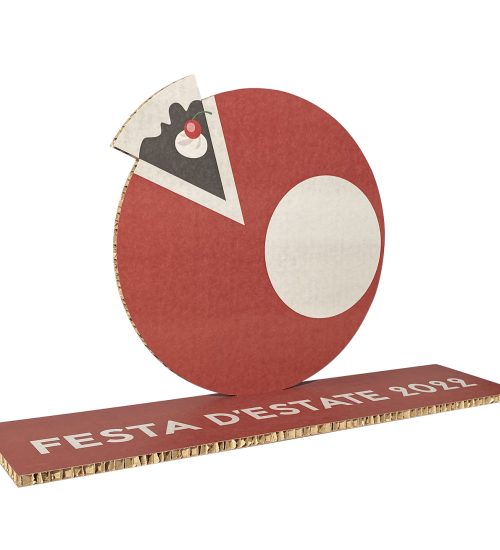 sagomato di cartone per stand gastronomico